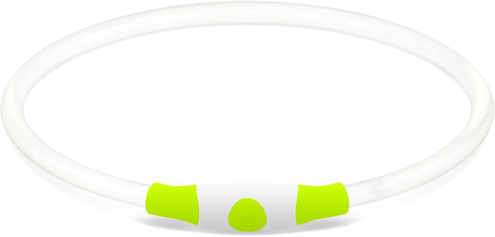 USB Rechargeable LED Dog Collar - Night Safety Light for Small, Medium & Large Dogs (Green)