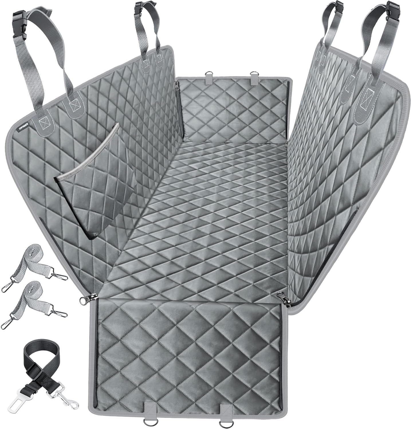 100% Waterproof Dog Car Seat Cover - Heavy Duty Scratch Proof Hammock for Cars, Trucks & SUVs - Durable Non-Slip Protection for Pets