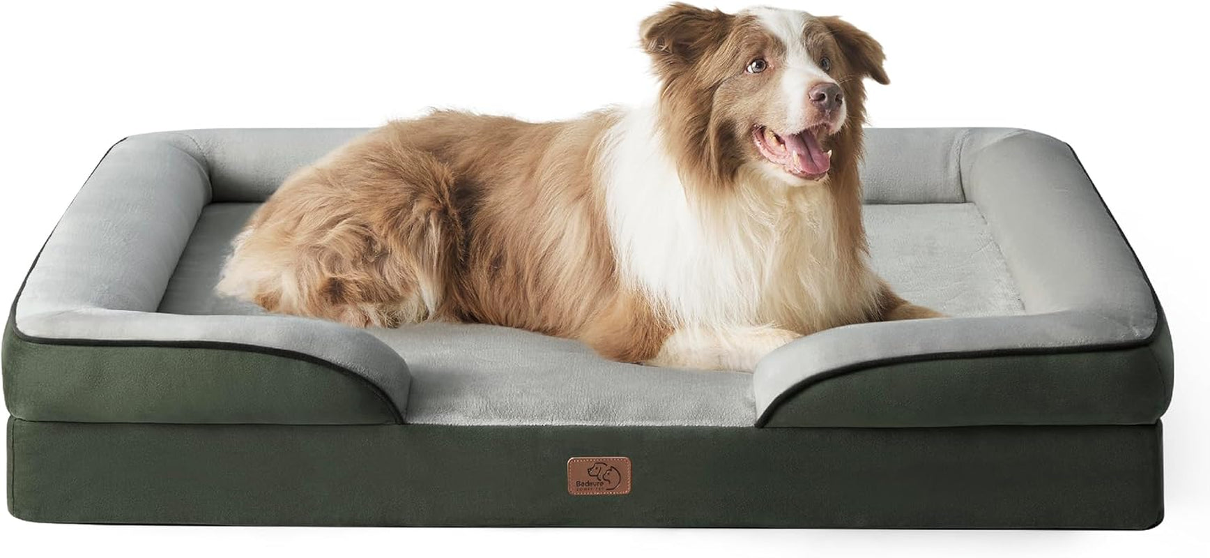 Orthopedic Dog Beds Large Sized Dog - Washable Large Dog Cat Bed Waterproof, Comfort Dogs Couch Sofa with Washable Removable Cover, Pet Bed with Nonskid Bottom, Grey, 35"